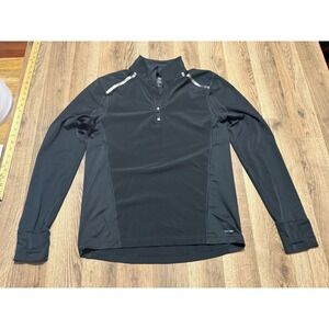 Champion Shirt, Men's Size Medium, Black, Long Sleeve Shirt, 1/4 Zipper